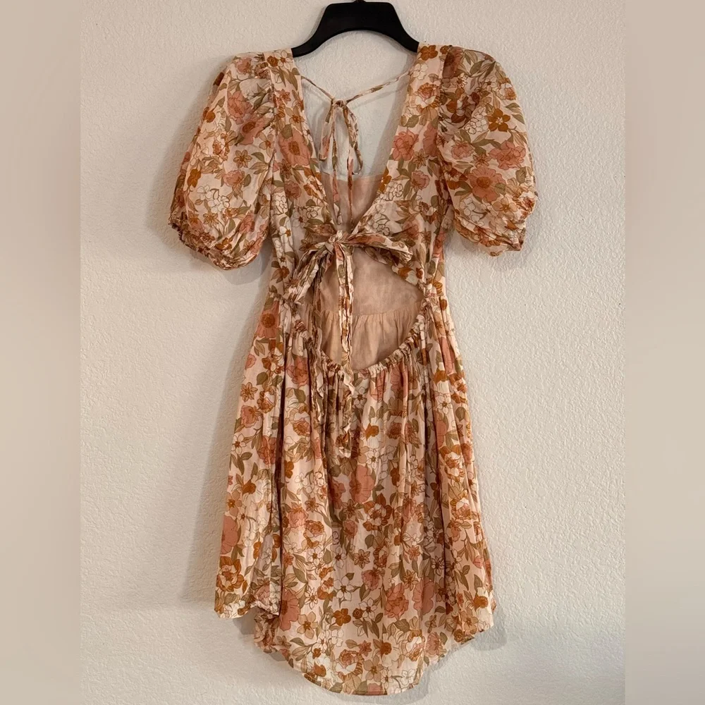 Vici Floral Mini Dress with Puff Sleeves - Picture 2 of 4